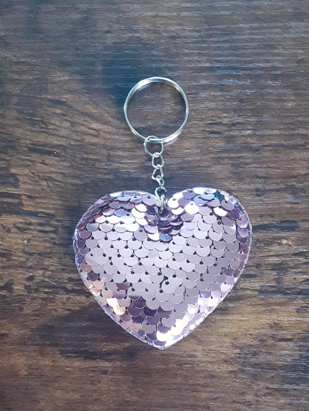 Pick 1 Sequin Heart Keychain - Picture 2 of 9